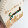 tirelire maison Marlene création bois prénom personnalisé couleur cadeau naissance original jungle exotique