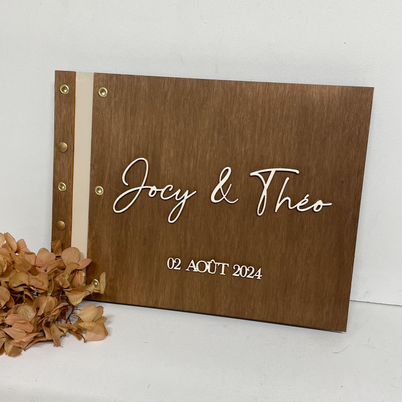 Livre d’or en bois fait main en Corrèze | Marlène Création