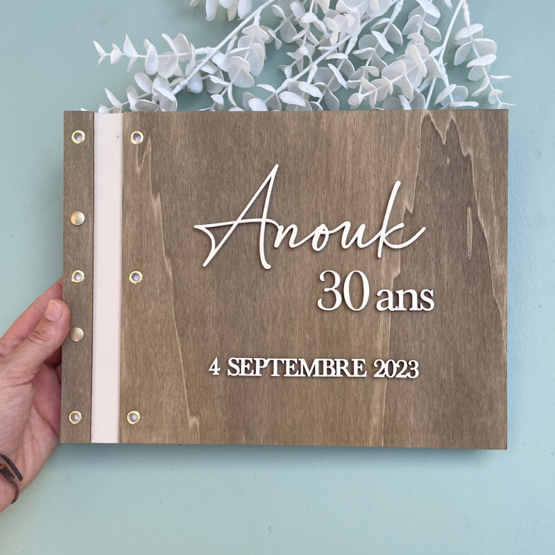 Livre d’or en bois fait main en Corrèze | Marlène Création
