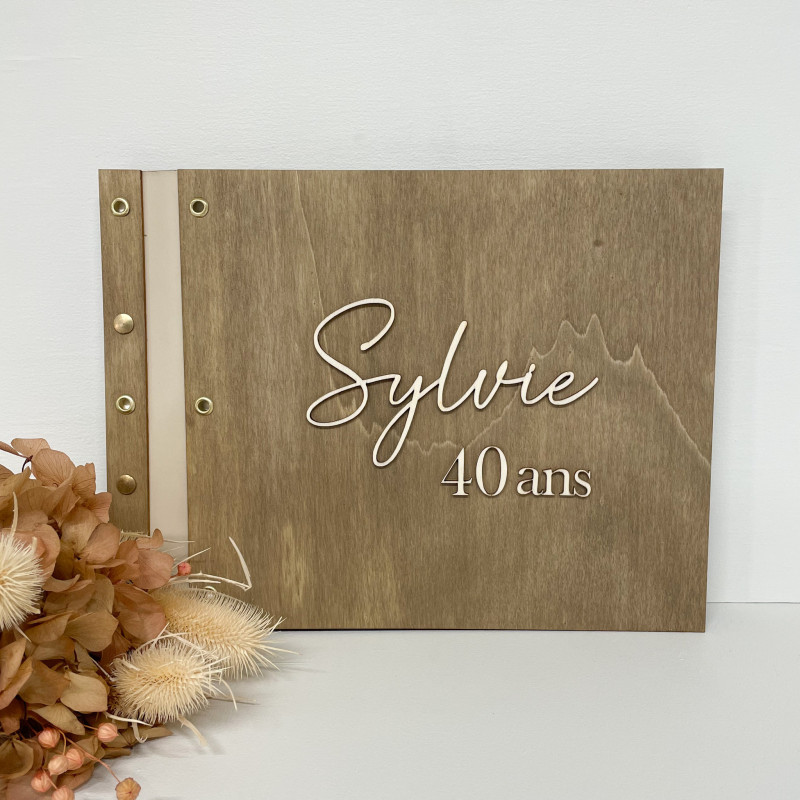 Livre d’or en bois fait main en Corrèze | Marlène Création