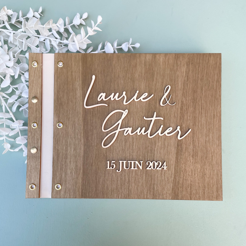 Livre d’or en bois fait main en Corrèze | Marlène Création