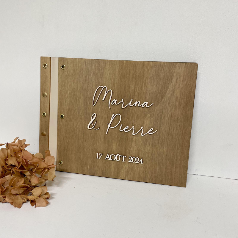 Livre d’or en bois fait main en Corrèze | Marlène Création