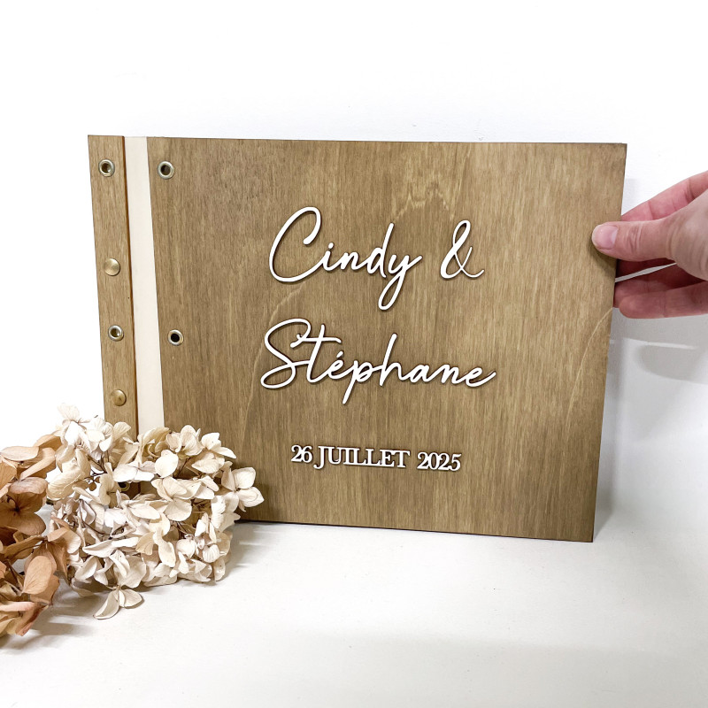Livre d’or en bois fait main en Corrèze | Marlène Création
