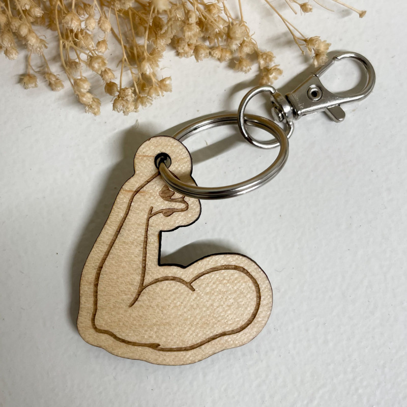 Porte-clés bras musclé – Cadeau papa fort et unique