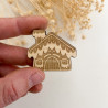 Magnet Chalet en Bois Vernis – Décoration Artisanale | Marlène Création