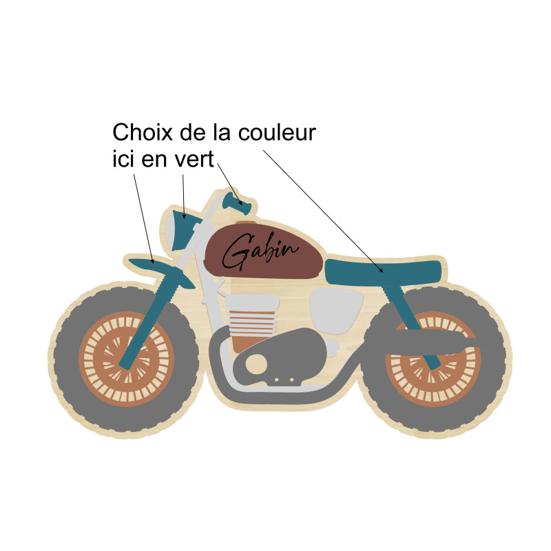 Tirelire Moto Personnalisée – Cadeau Original Motard – Fabrication Artisanale | Marlène Création