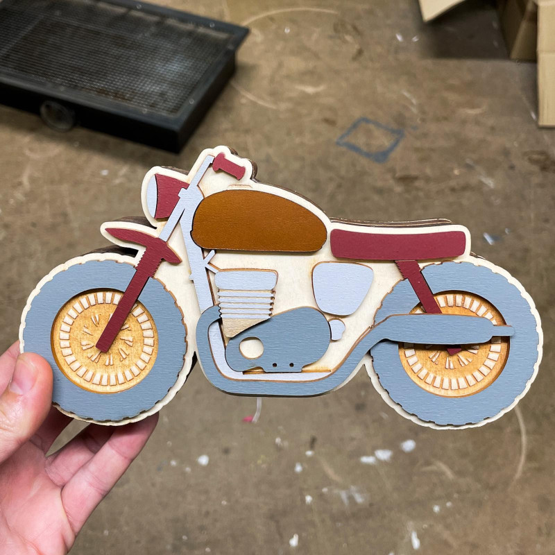 Tirelire Moto Personnalisée – Cadeau Original Motard – Fabrication Artisanale | Marlène Création