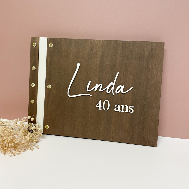 Livre d’or en bois fait main en Corrèze | Marlène Création