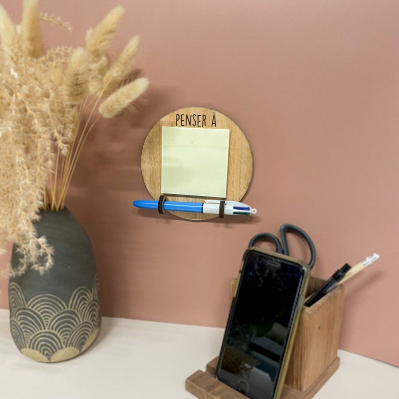 Support de Post-it en bois personnalisable – Idée cadeau utile