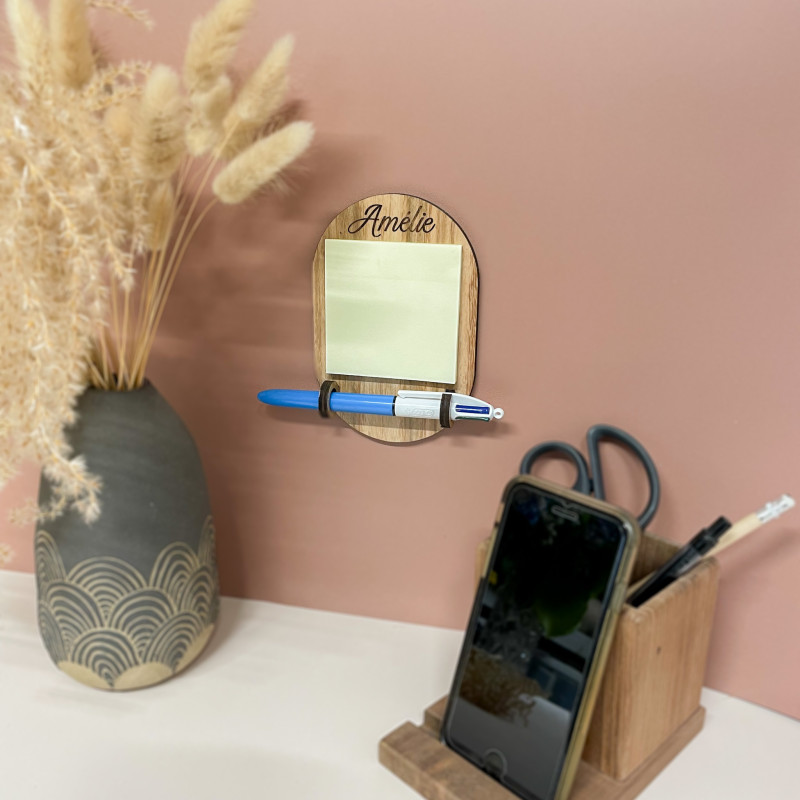 Support de Post-it en bois personnalisable – Idée cadeau utile