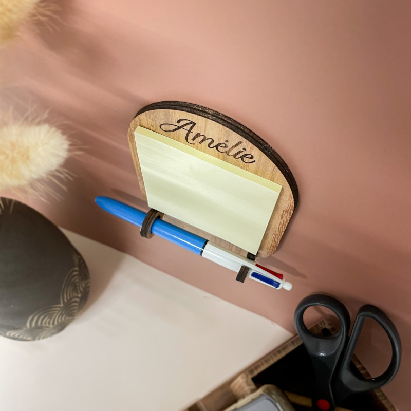 Support de Post-it en bois personnalisable – Idée cadeau utile
