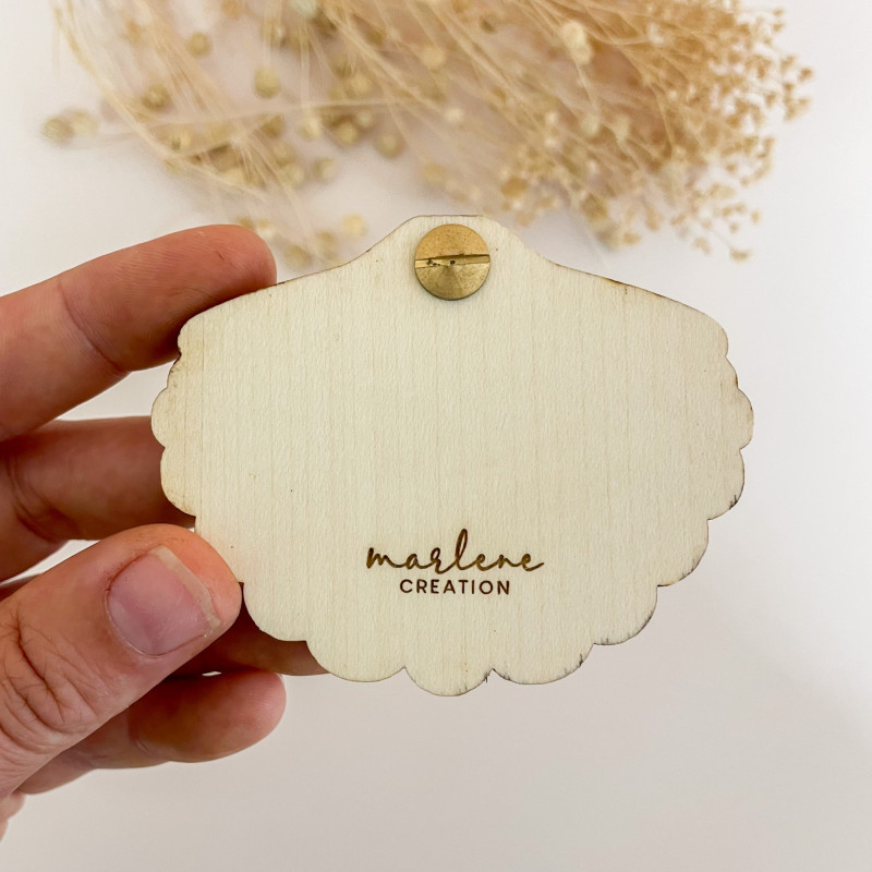 Miroir de Poche Personnalisé – Façade Florale et Texte au Choix | Marlène Création