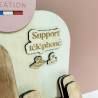 Présentoir supports téléphones en bois artisanal – Marlène Création