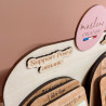 Présentoir supports post-it aimantés en bois artisanal – Marlène Création