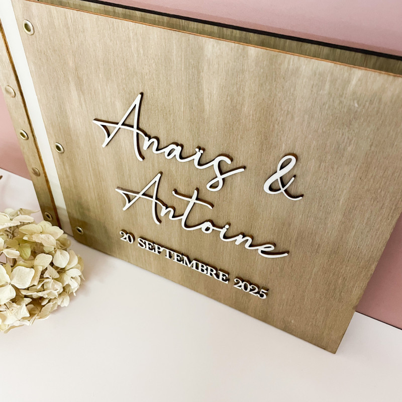Livre d’or en bois fait main en Corrèze | Marlène Création