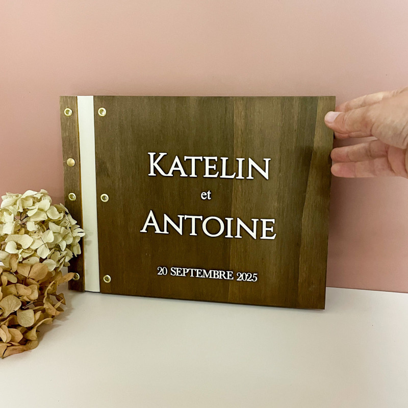 Livre d’or en bois fait main en Corrèze | Marlène Création