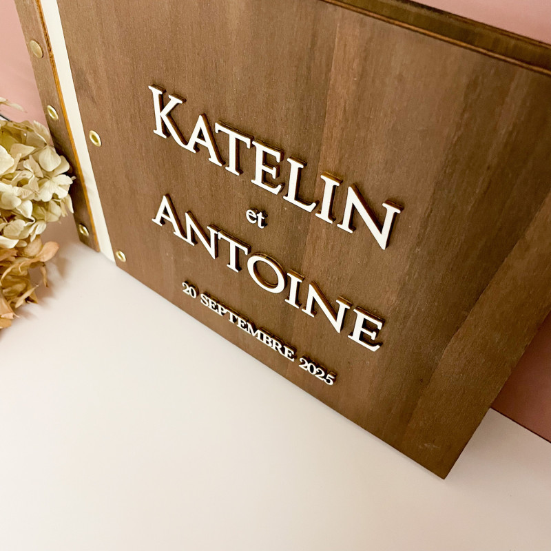 Livre d’or en bois fait main en Corrèze | Marlène Création