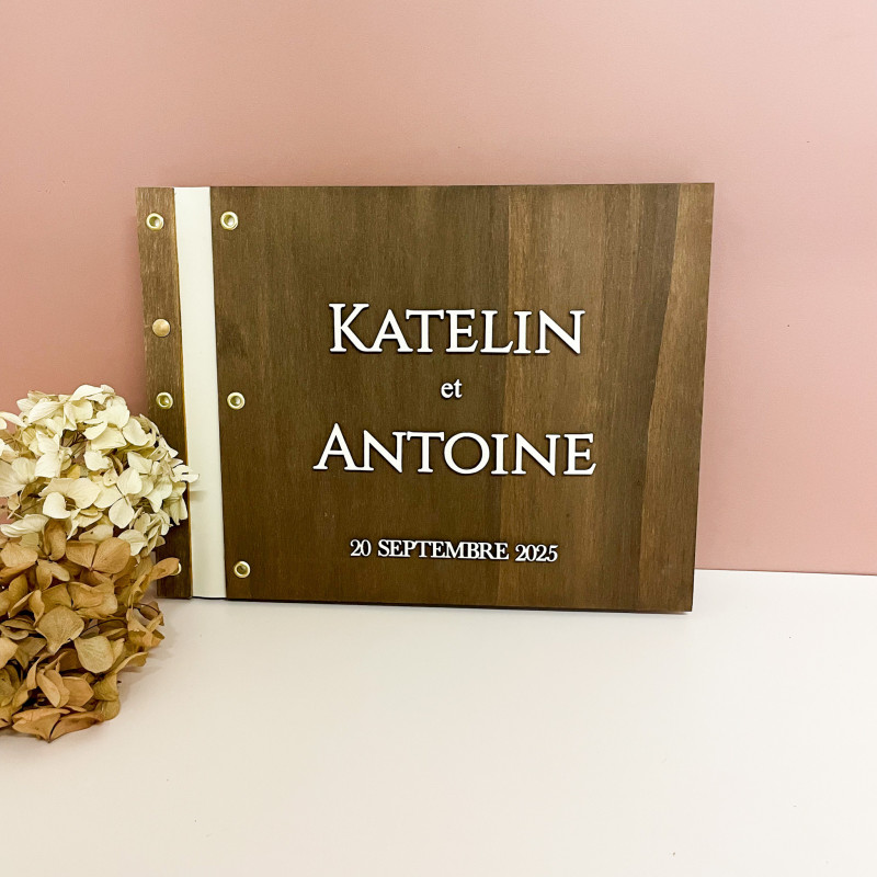 Livre d’or en bois fait main en Corrèze | Marlène Création