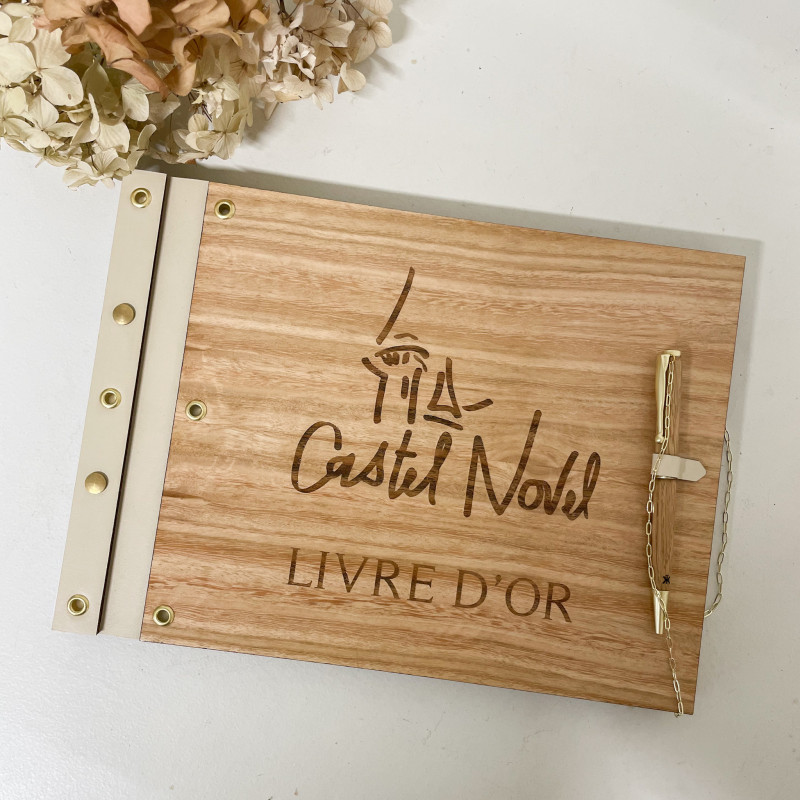 Livre d’or bois gravé – Professionnels & Établissements