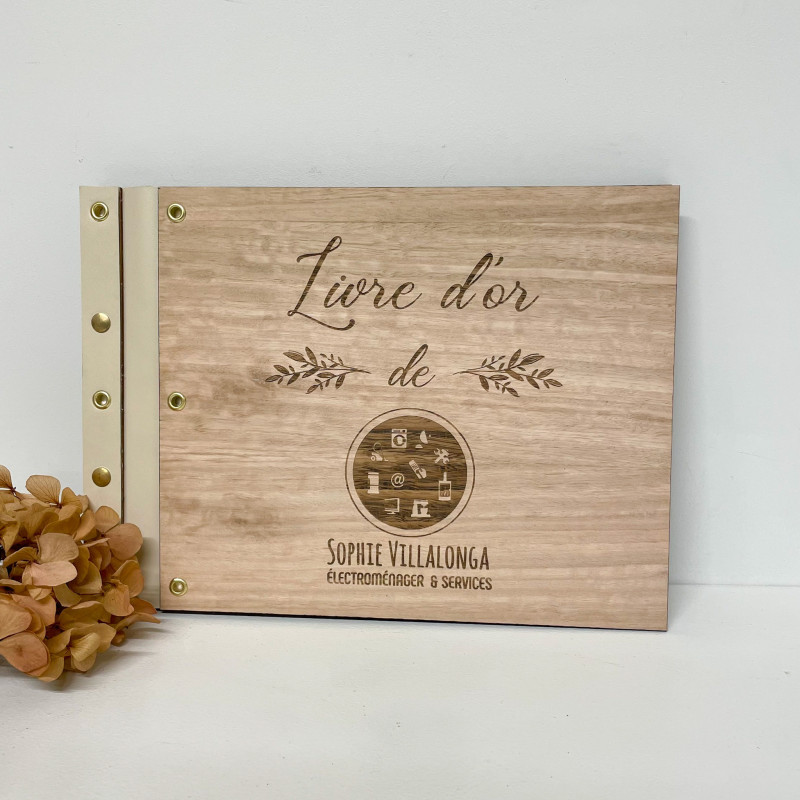 Livre d’or bois gravé – Professionnels & Établissements