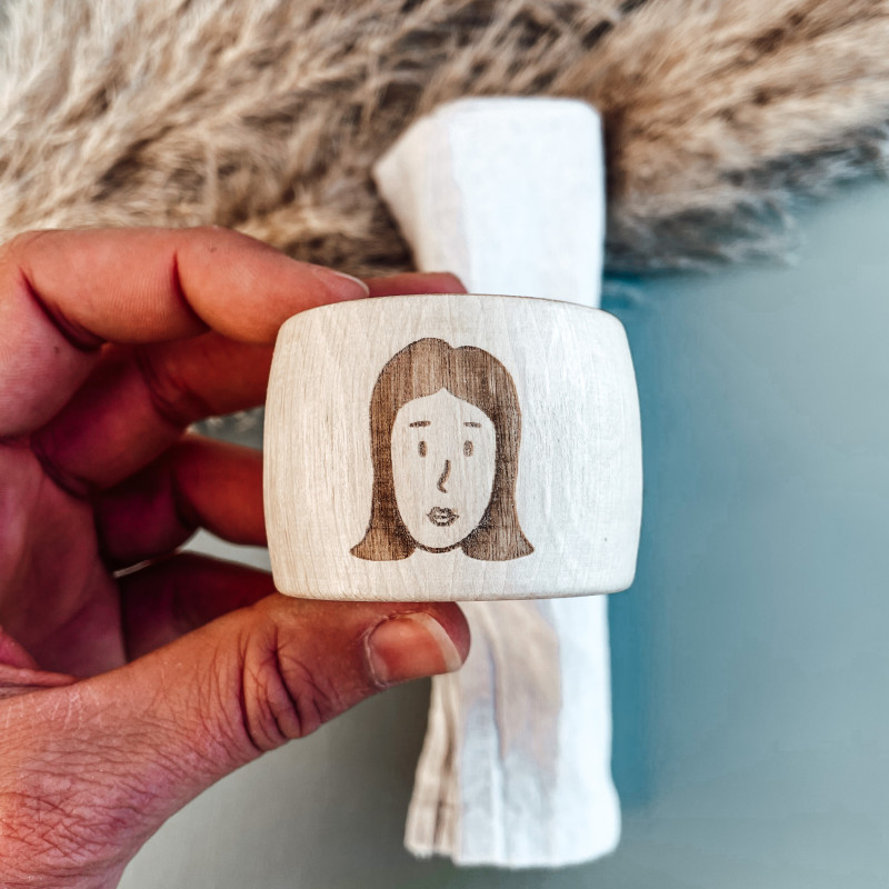 Rond de serviette personnalisé en bois – Artisanat français | Marlène Création