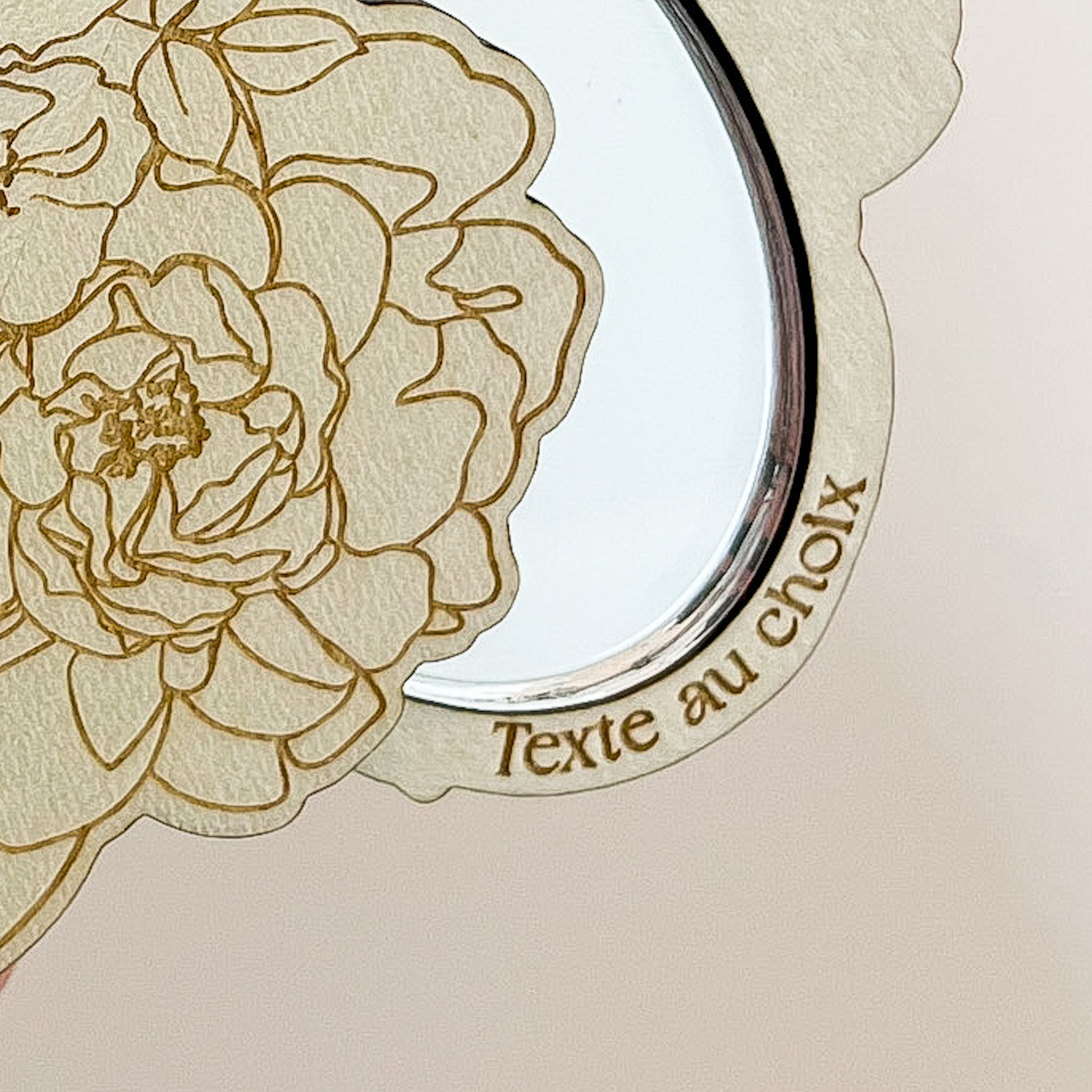 Miroir de poche visage fleuri – Image 2