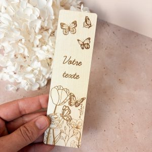 Marque-page papillon & tulipes